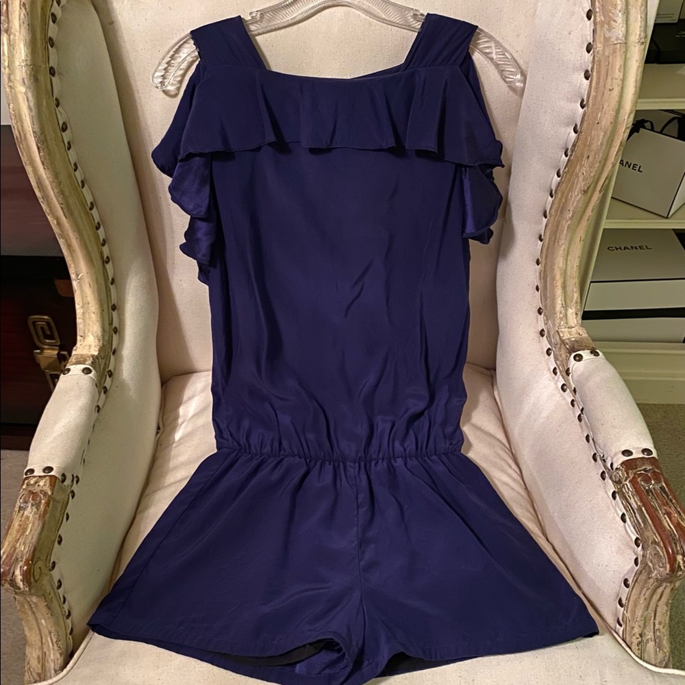 Amanda Uprichard silk blue romper - Picture 9 of 10